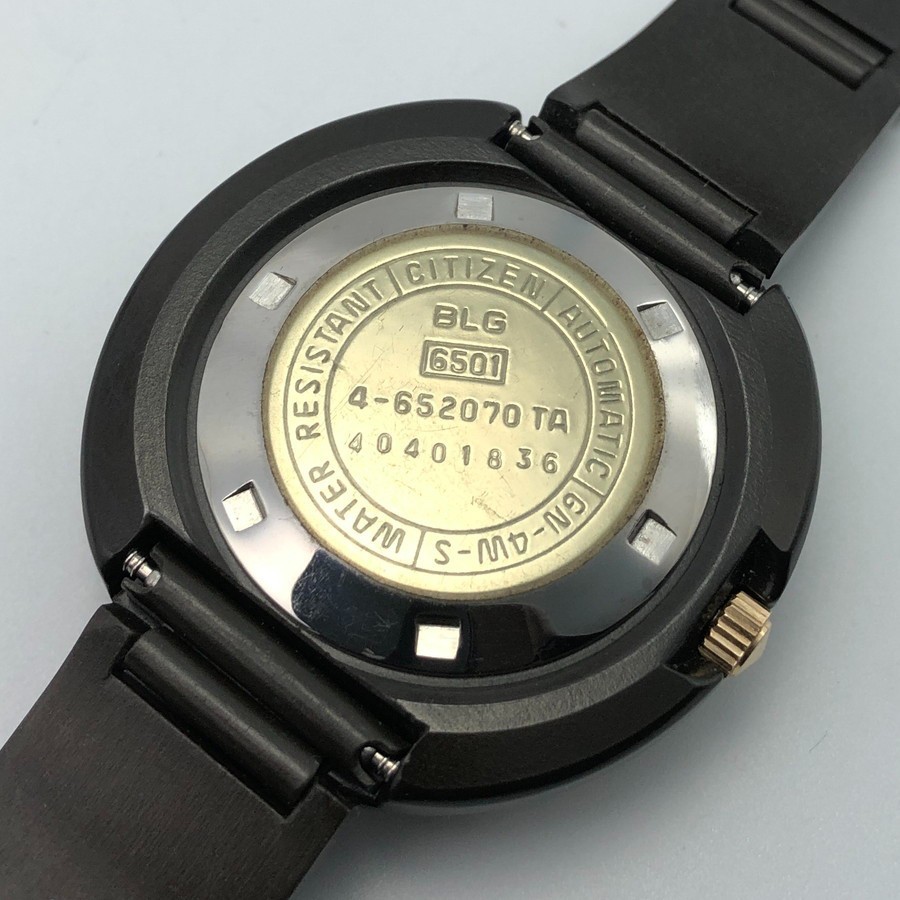 Rare NOS Vintage 1974 Citizen CUSTOM V2 New Old Stock Black Case Automatic #2406