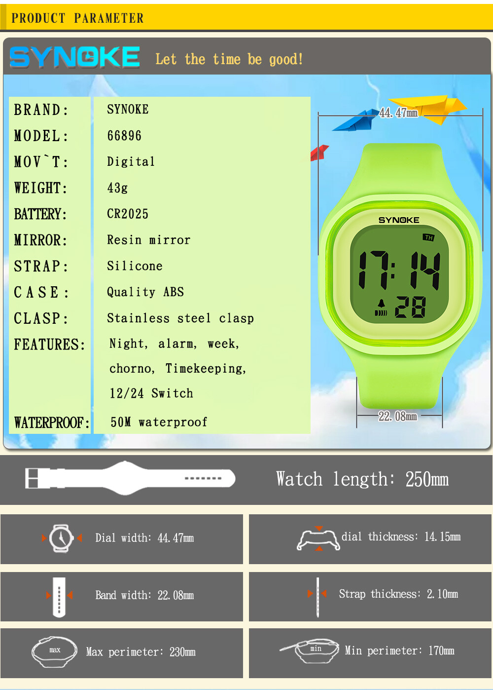 Men Women Digital Sports Watches LED Electron Waterproof Luminous Silicone Watch