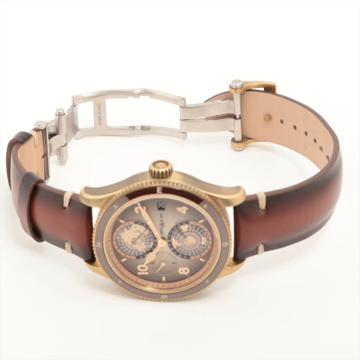 Montblanc 1858 geosphere Limited Edition 7459 Bronze SS & Leather AT Beige dial