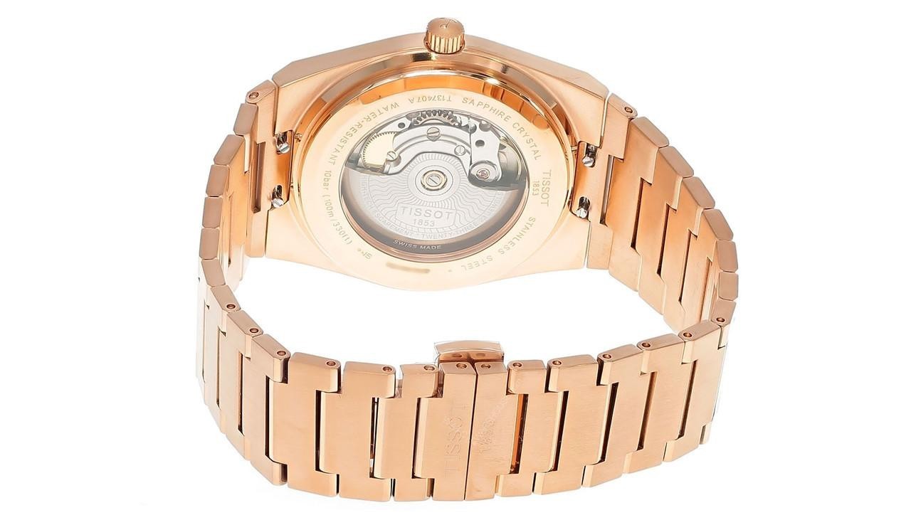 TISSOT PRX Powermatic 80 40MM Blue Dial Rose Gold PVD Watch T137.407.33.041.00