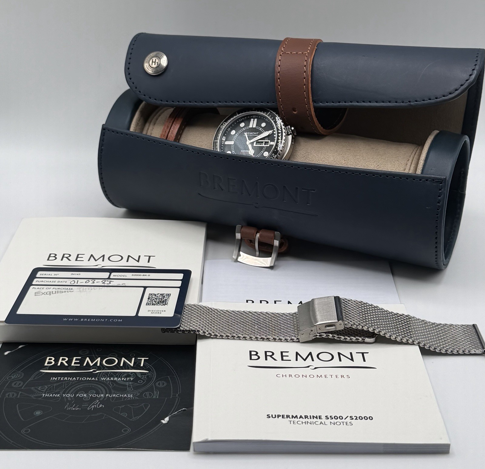Bremont Supermarine S2000 Men’s Swiss Chromometer Watch – S2000-BK-S