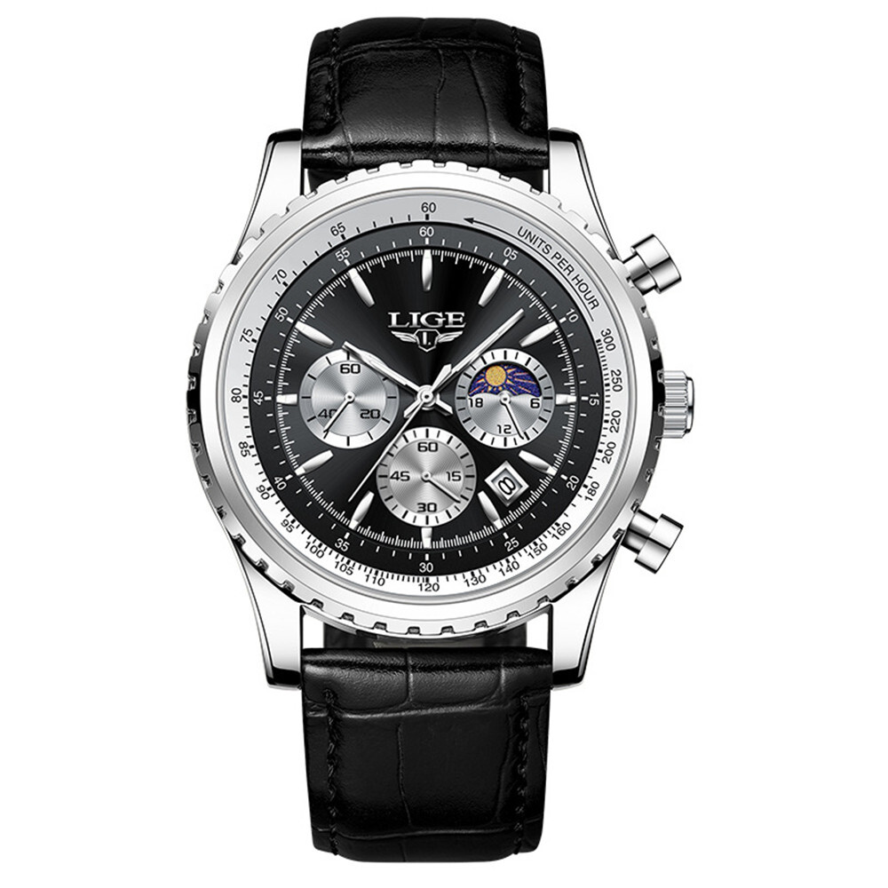 LIGE Men Business Watch Top Brand Luxury Men Wrist Watch Casual Leather Watches