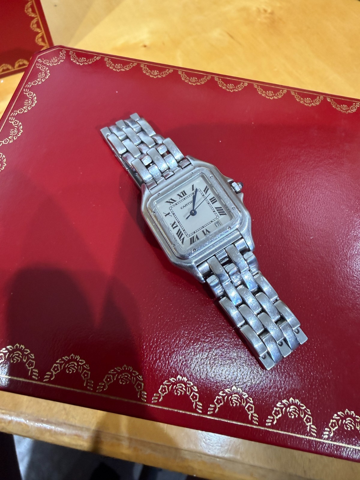Cartier Panthere Medium Date Stainless Steel 1310 8 inch 20.32 wrist size
