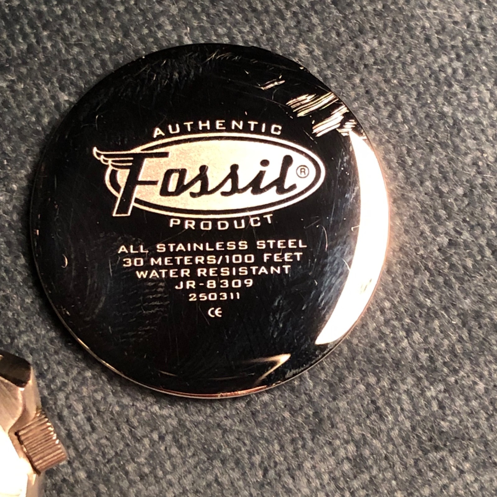 FOSSIL Watch jr -8309 Round Dial, Red 1 jewel Rhonda Swiss Parts – PARTS REPAIR