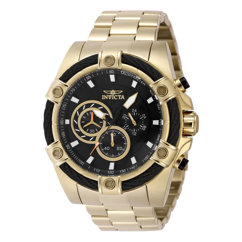 Invicta 48867 Bolt Ace Men’s Watch Chronograph – 52mm, Gold New in Box