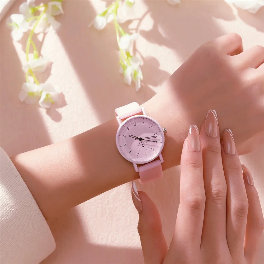 Pink Digital Simple Women Dresses Brand Watches Fashion 2023 New Casual Silicone