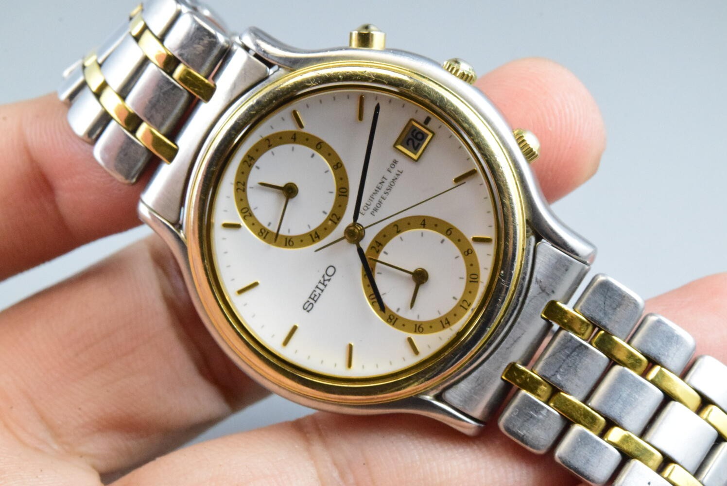 Vintage watch Seiko Equipment for Professional 5T12-7A00 Men Quartz Round 36mm