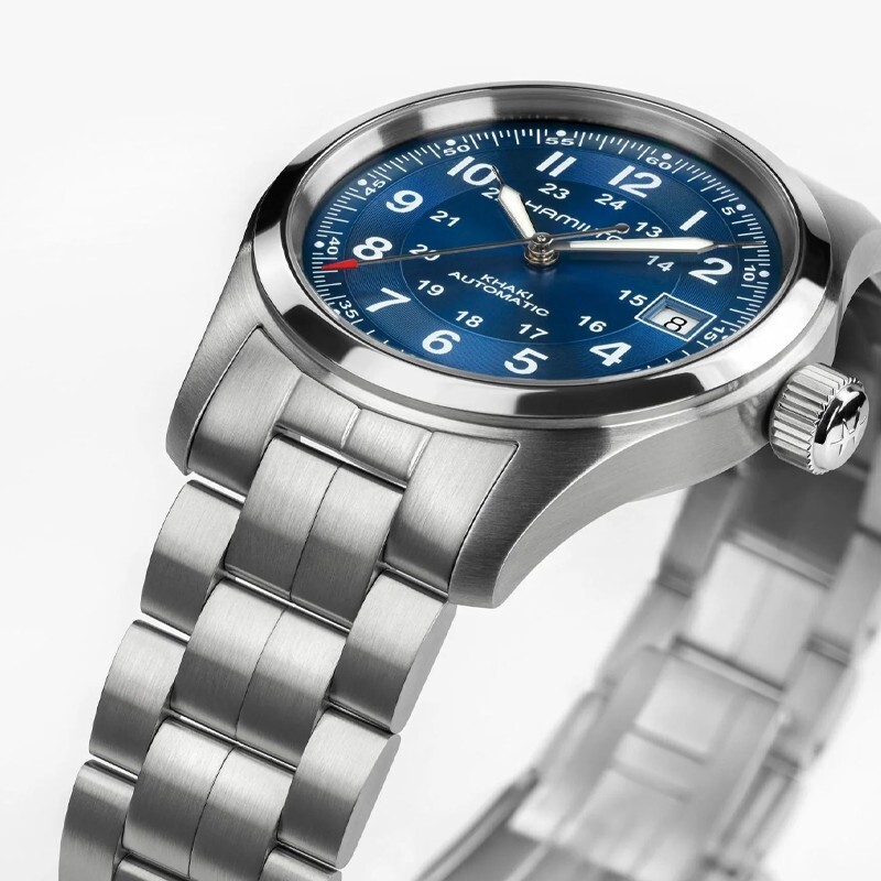 New Hamilton Khaki Field 38MM Blue Dial Steel Men’s Watch H70455140