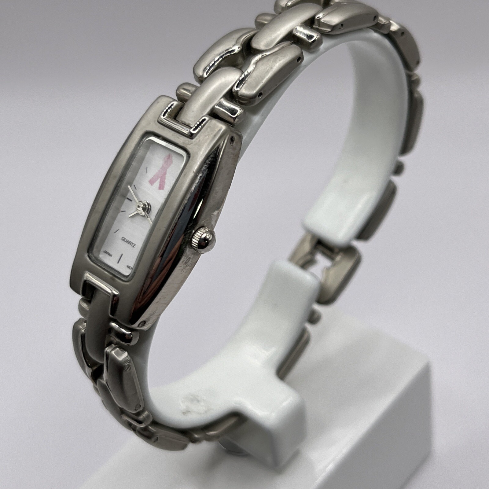 Pink Ribbon Breast Cancer Awareness Silver Quartz Women’s Watch- New Battery