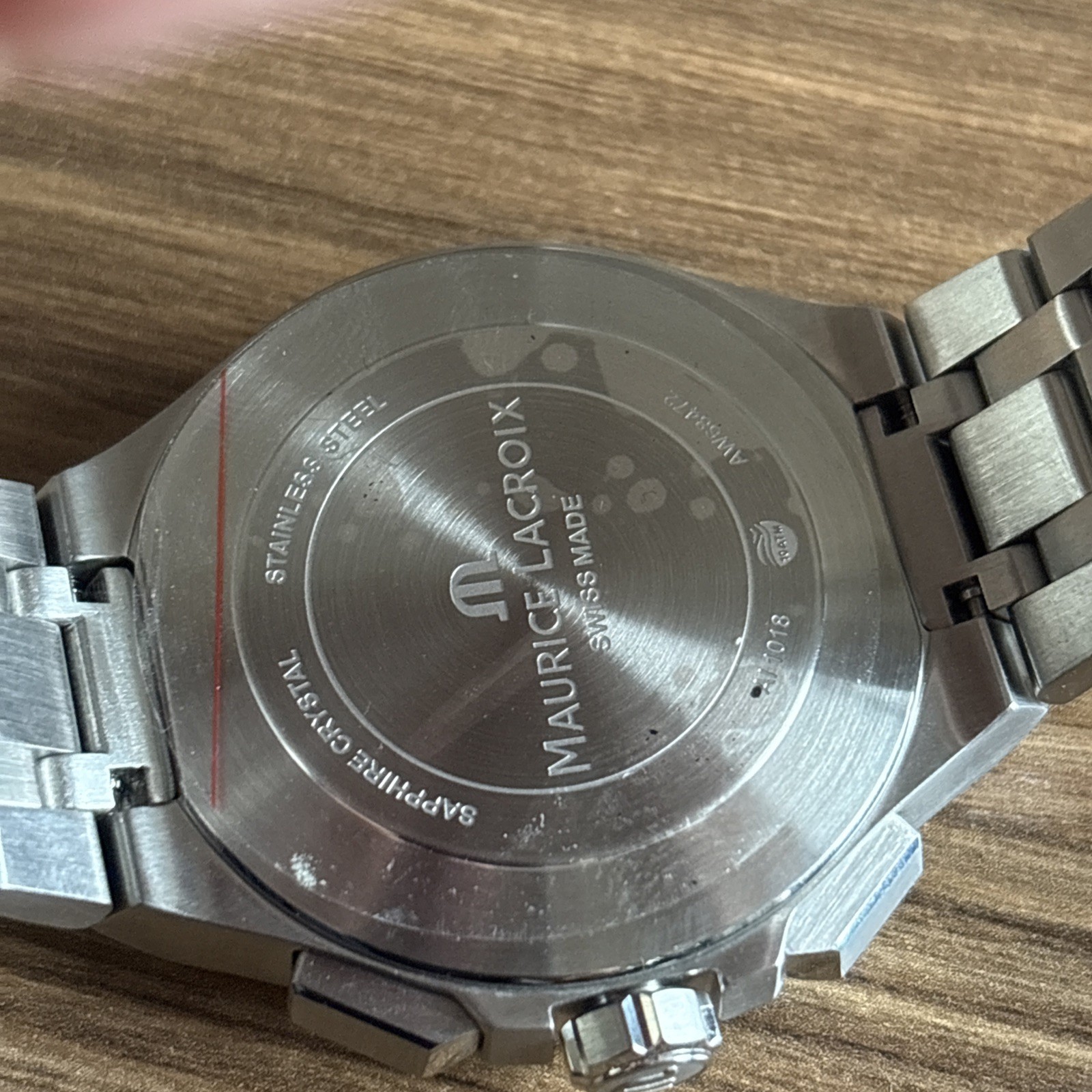 Maurice Lacroix AIKON AI-1018 QUARTZ CHRONOGRAPH DARK BLUE LEATHER BAND WATCH
