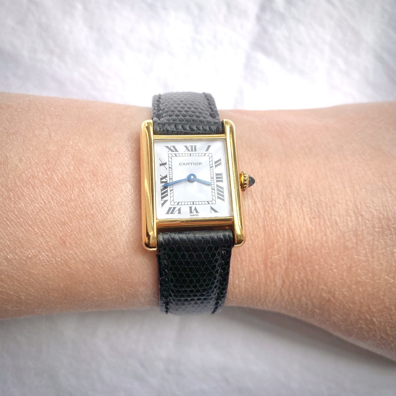 Vintage Cartier Tank Louis 18K Gold 21x28mm Manual Wind Watch 78087