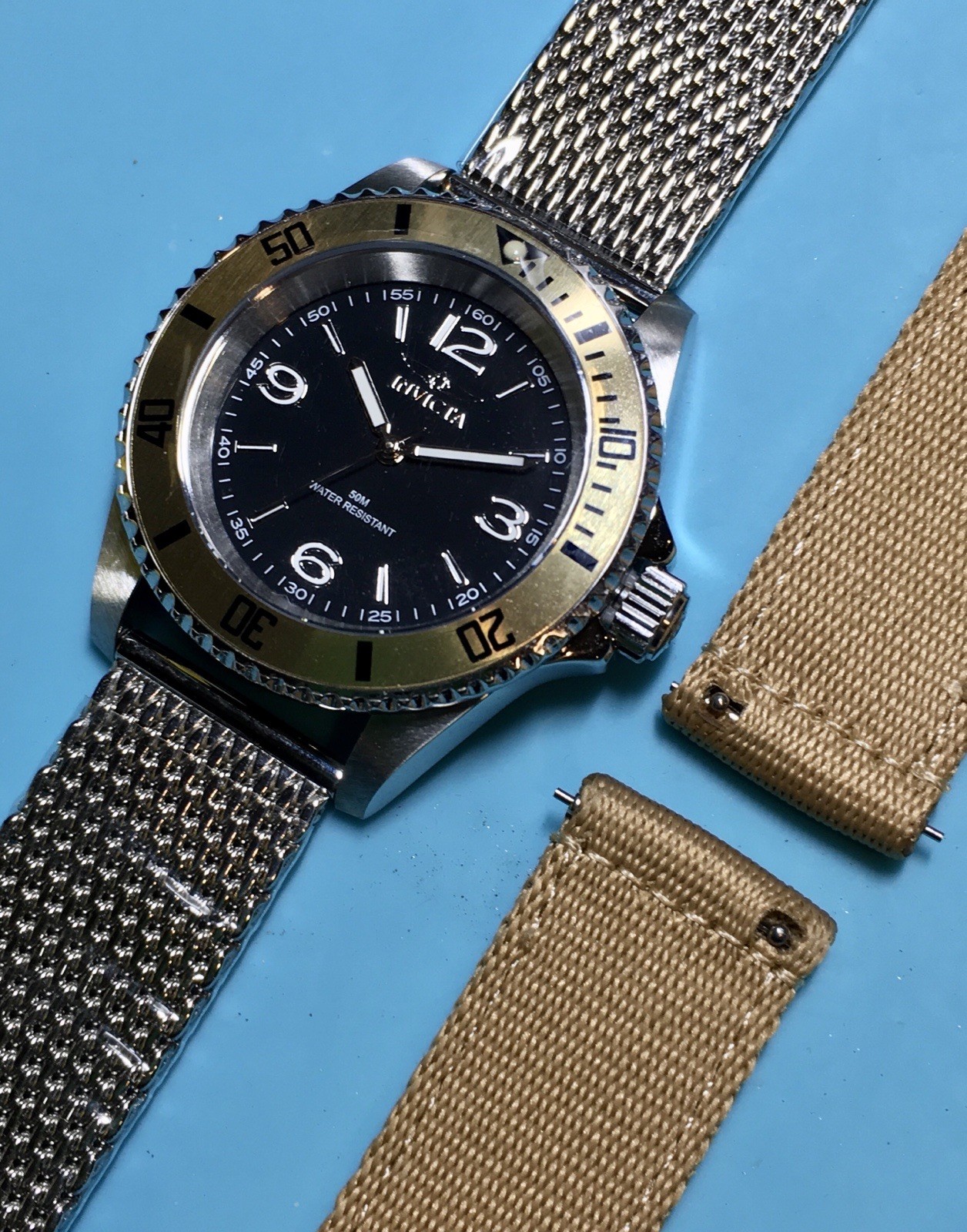 INVICTA SPECIALTY PRO DIVER FATHOMS STYLE NO DATE ALPHA NUMERIC 40MM QUARTZ MOD!