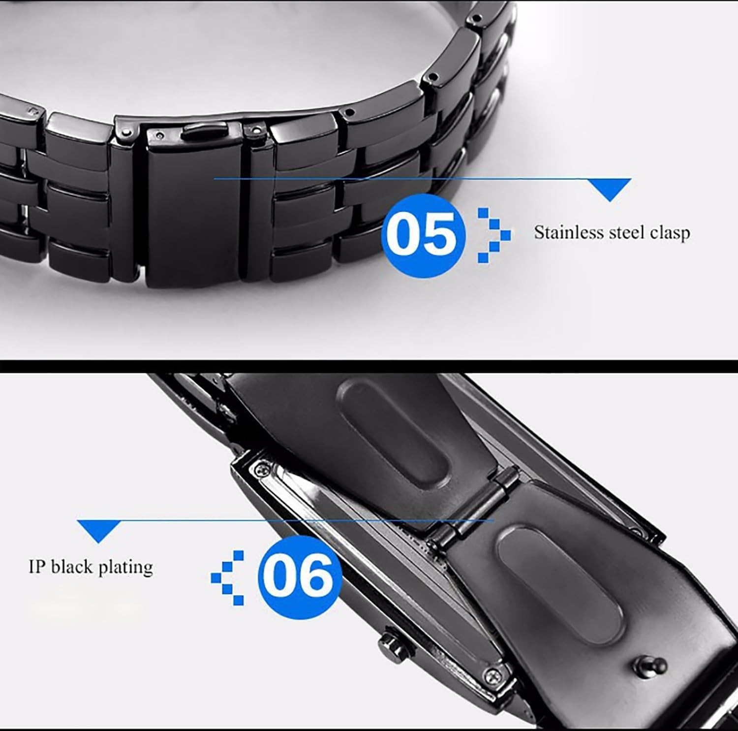 Fashionable Dual LED Display Watch – Waterproof Stainless Steel for Everyday Use
