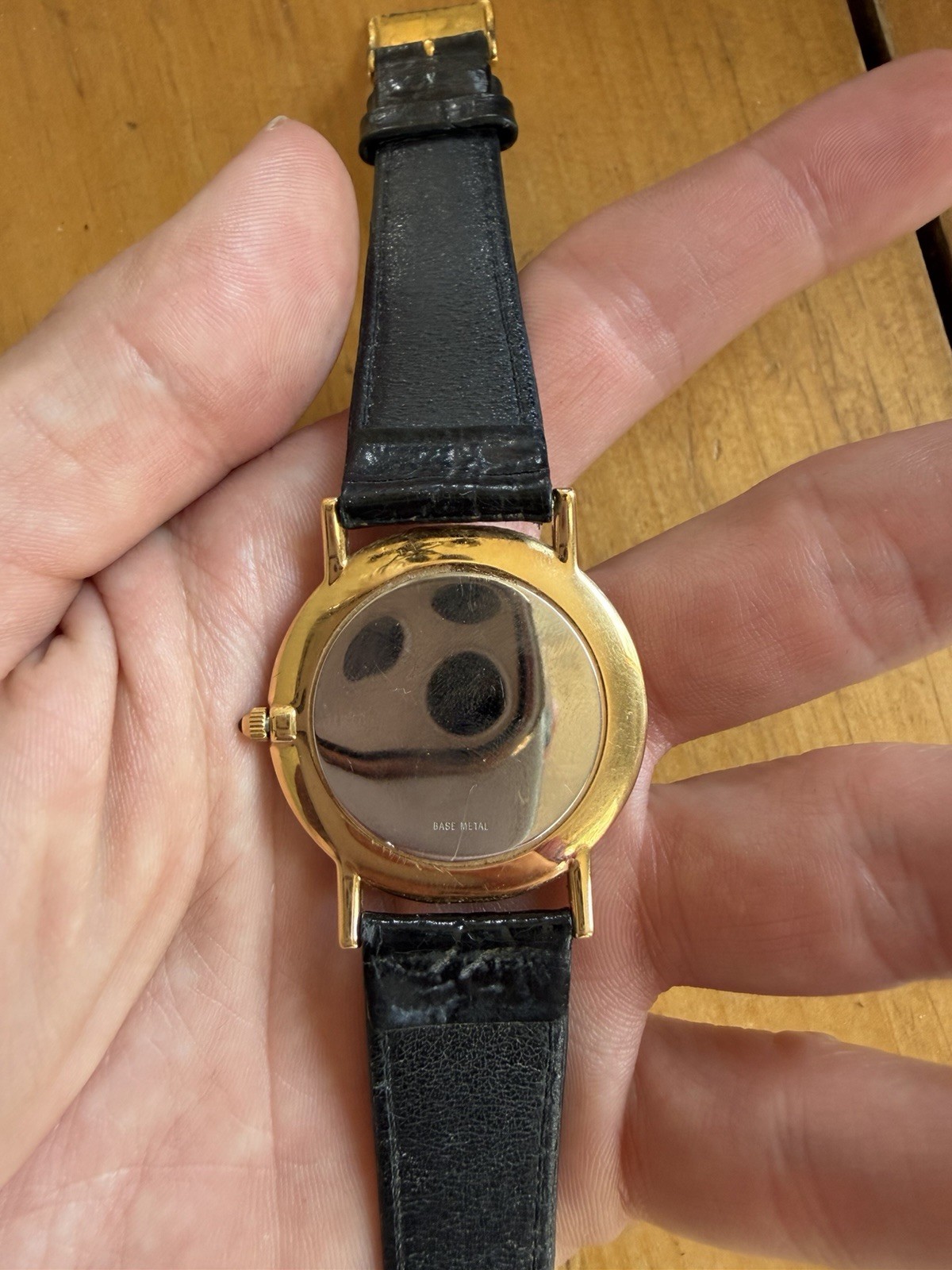 Vintage Wittnauer DuPont Leather Gold Two Tone Watch Leather Band