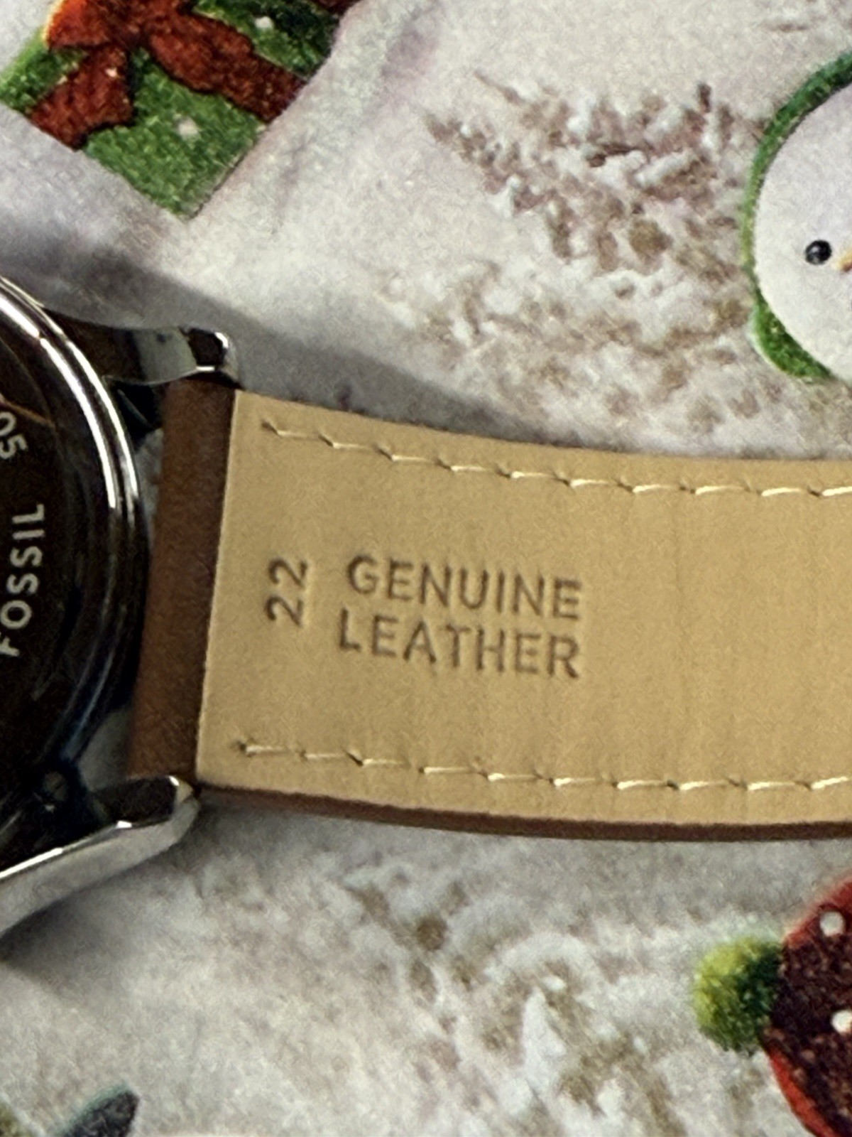 NEW AUTHENTIC FOSSIL BENNETT SILVER BLUE BROWN LEATHER CHRONO BQM7090 MENS WATCH