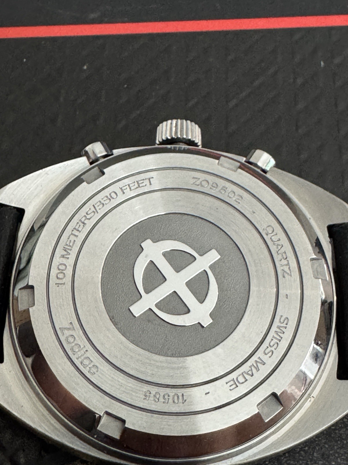 Men’s Zodiac Z09602 Grandrally Chronograph Black/Date Dial Watch 42mm B&P