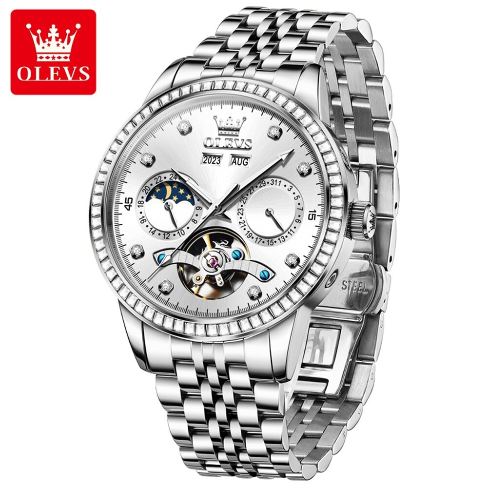 OLEVS Automatic Mechanical Waterproof Luminous Watch Date Men’s Wristwatch
