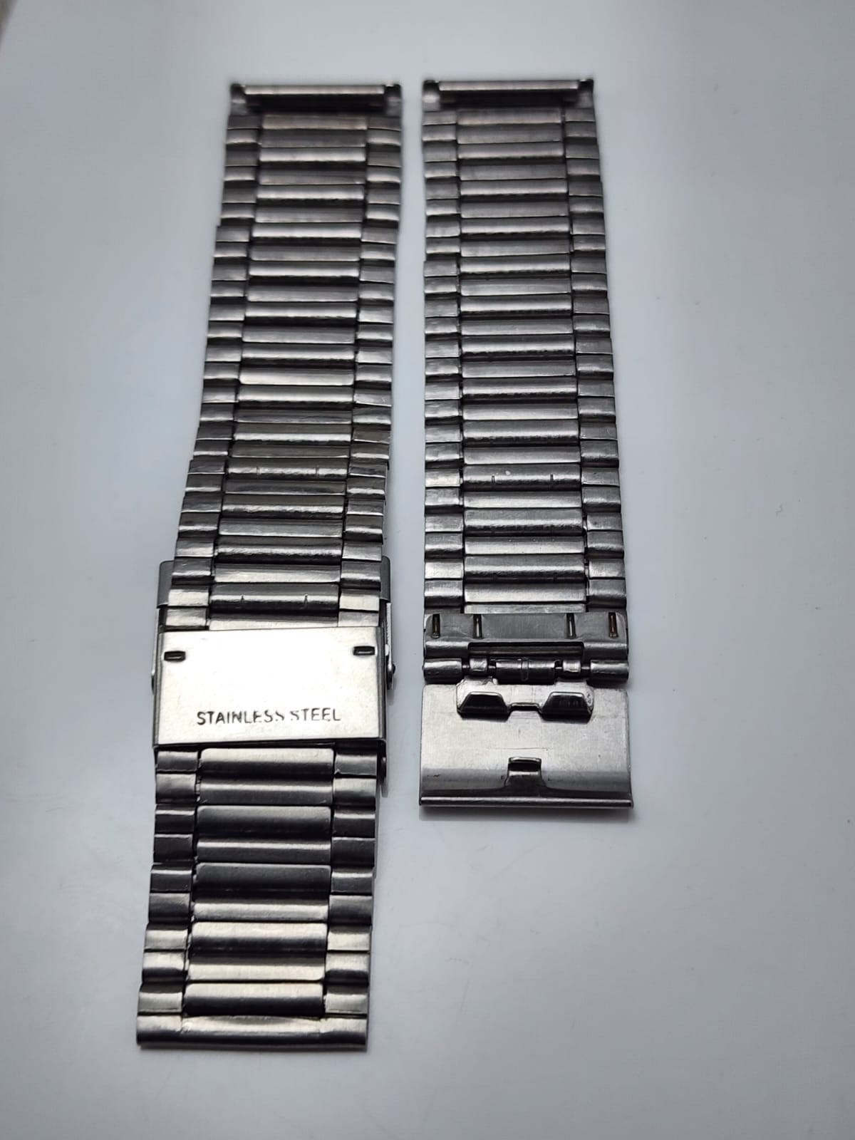 20mm Silver Stainless Steel Watch Bracelet Replacement Band with Fold Clasp