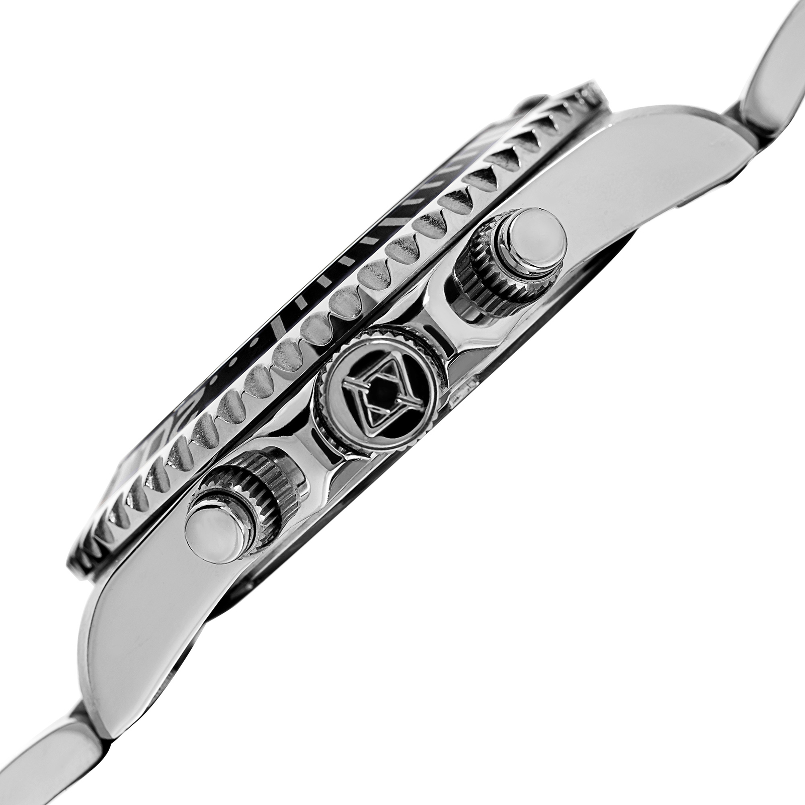 Akribos XXIV Men’s AK955SSOR Multifunction Map Print Stainless Steel Watch