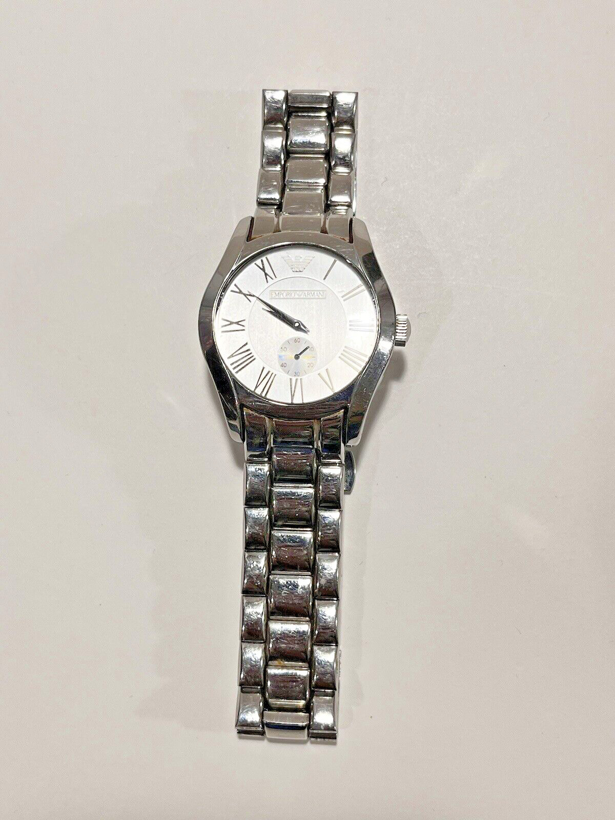 Emporio Armani Watch Men Stainless Original Wrist Band Up To 164 Feet underwater