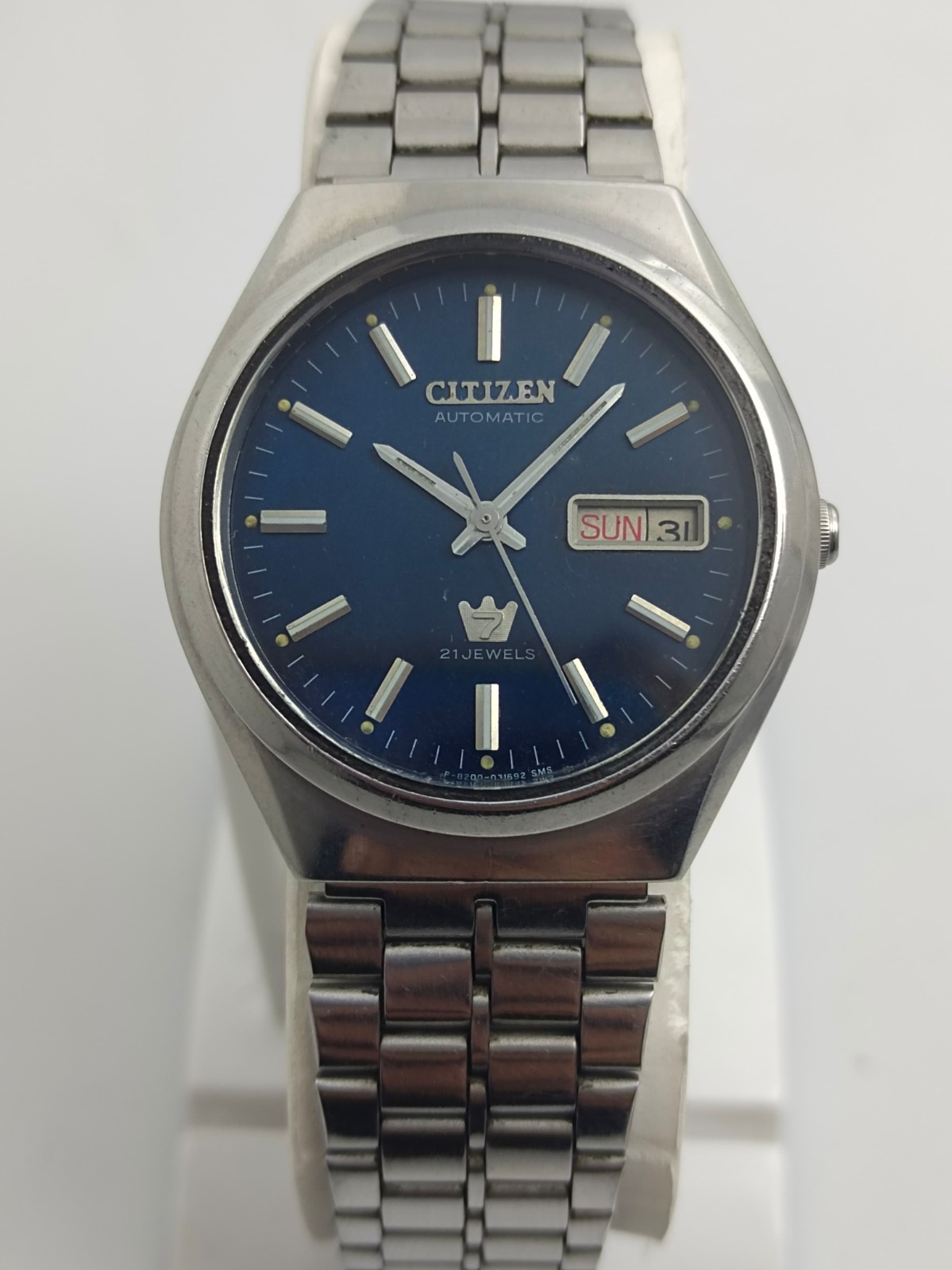 Lot of 2 Citizen Vintage Automatic Day/Date Men’s ss Japan Made Wrist Watches