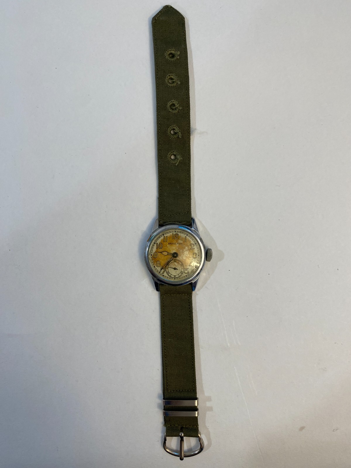 WWII Hamilton 987A ORD DEPT US Army Military Watch OD-14581 17J Parts Vintage