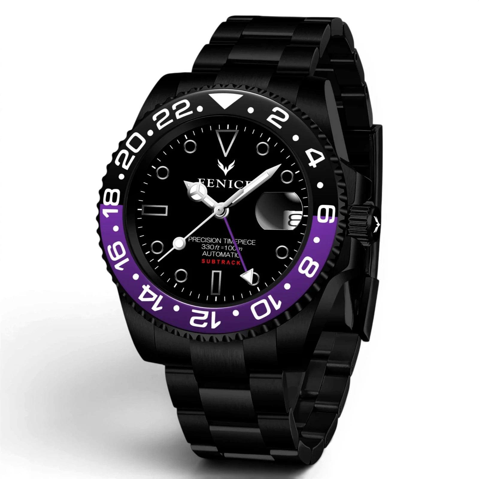 Phoenix Subtrack Nightshade Noir GMT 10ATM Automatic Watch with NH34 Movement