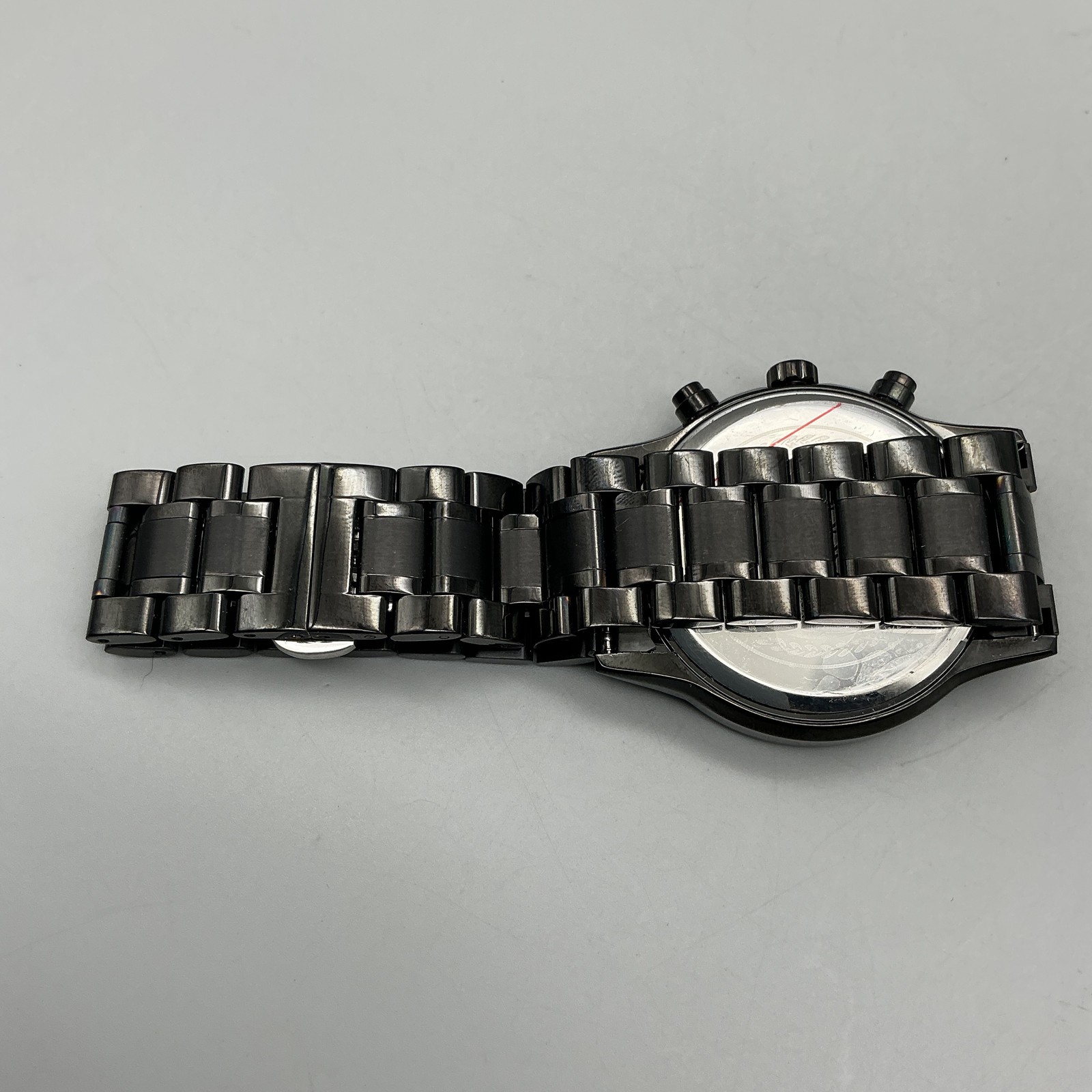 CRRJU Mens Watch 42mm Black Dial Black Stainless Chronograph Date 2214 8.25″