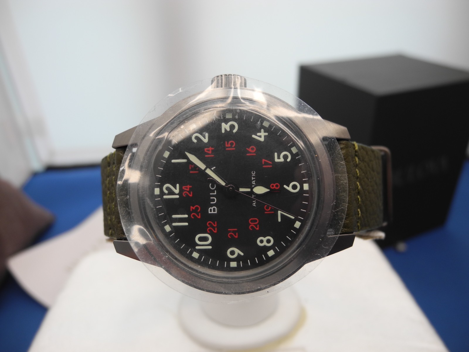 Bulova 98A255 Men’s Military Heritage Hack Stainless Steel Automatic Watch,NEW