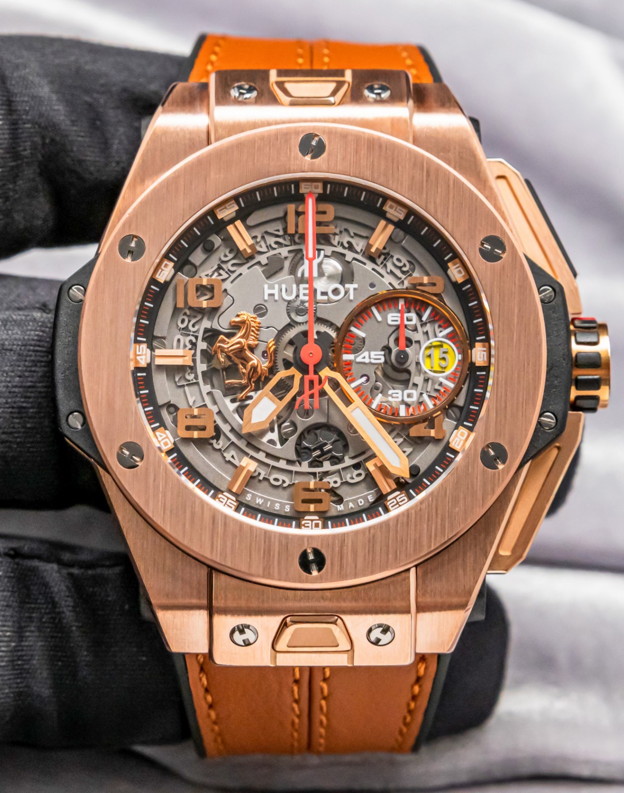 Hublot Big Bang Unico Ferrari King Gold $46K MSRP Limited 45mm 401.OX.0123.VR