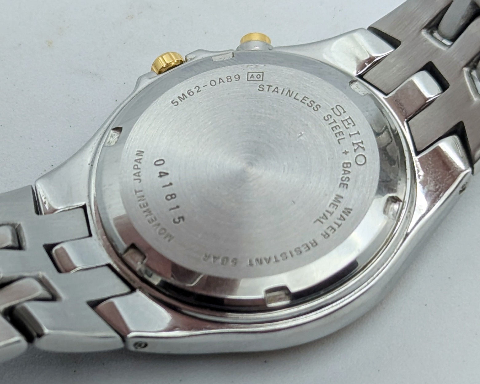 Seiko Kinetic SKA040 5M62-0A89 Two-Tone White Dial | New Capacitor