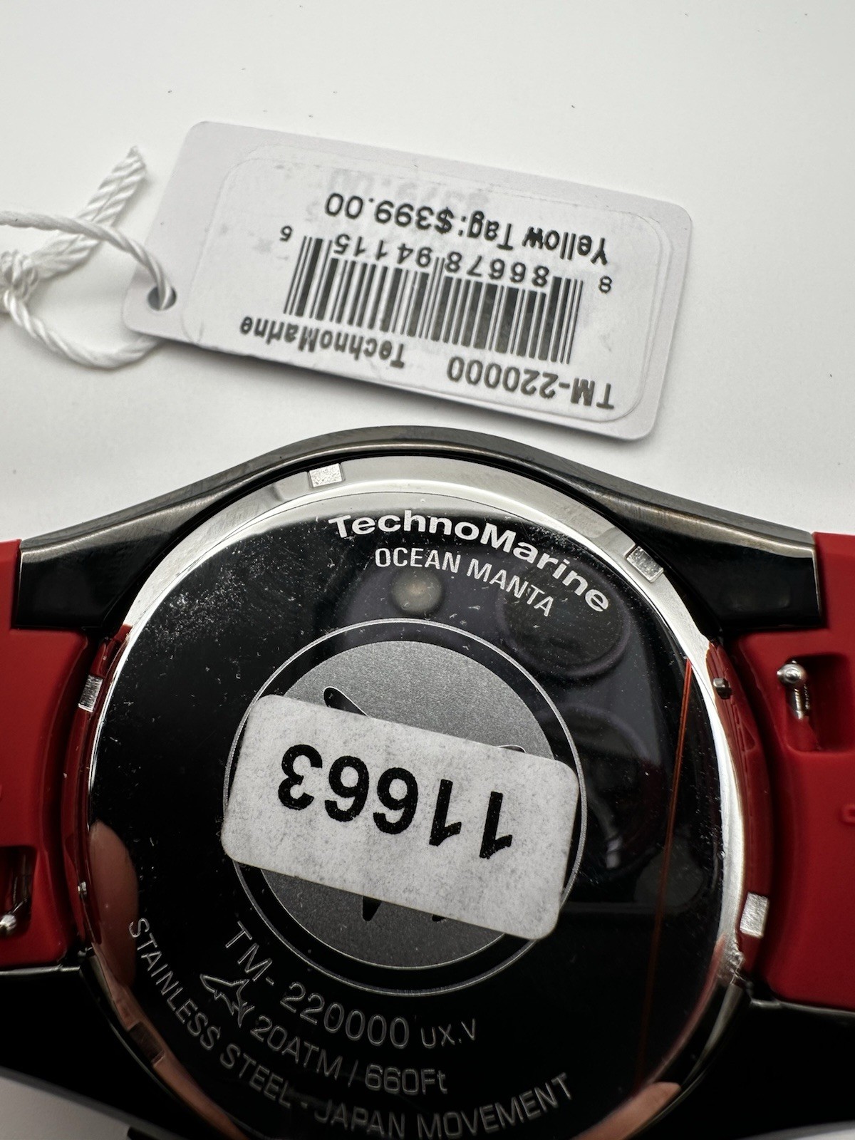 TechnoMarine Manta Men’s Watch – 48mm, Burgundy (TM-220000)