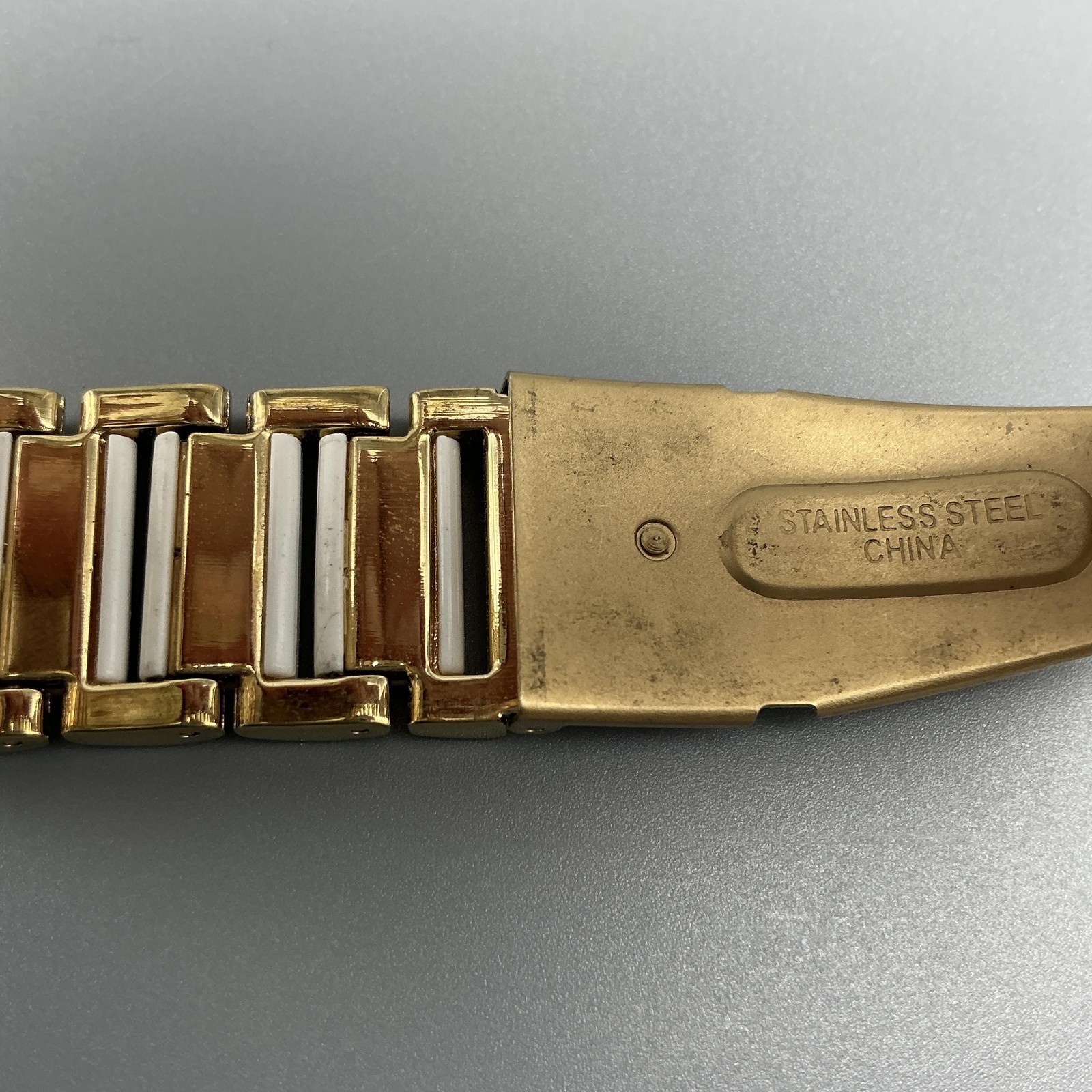 Peugeot Womens Watch 35mm Gold Tone MOP Crystal Bezel New Battery 7.25″