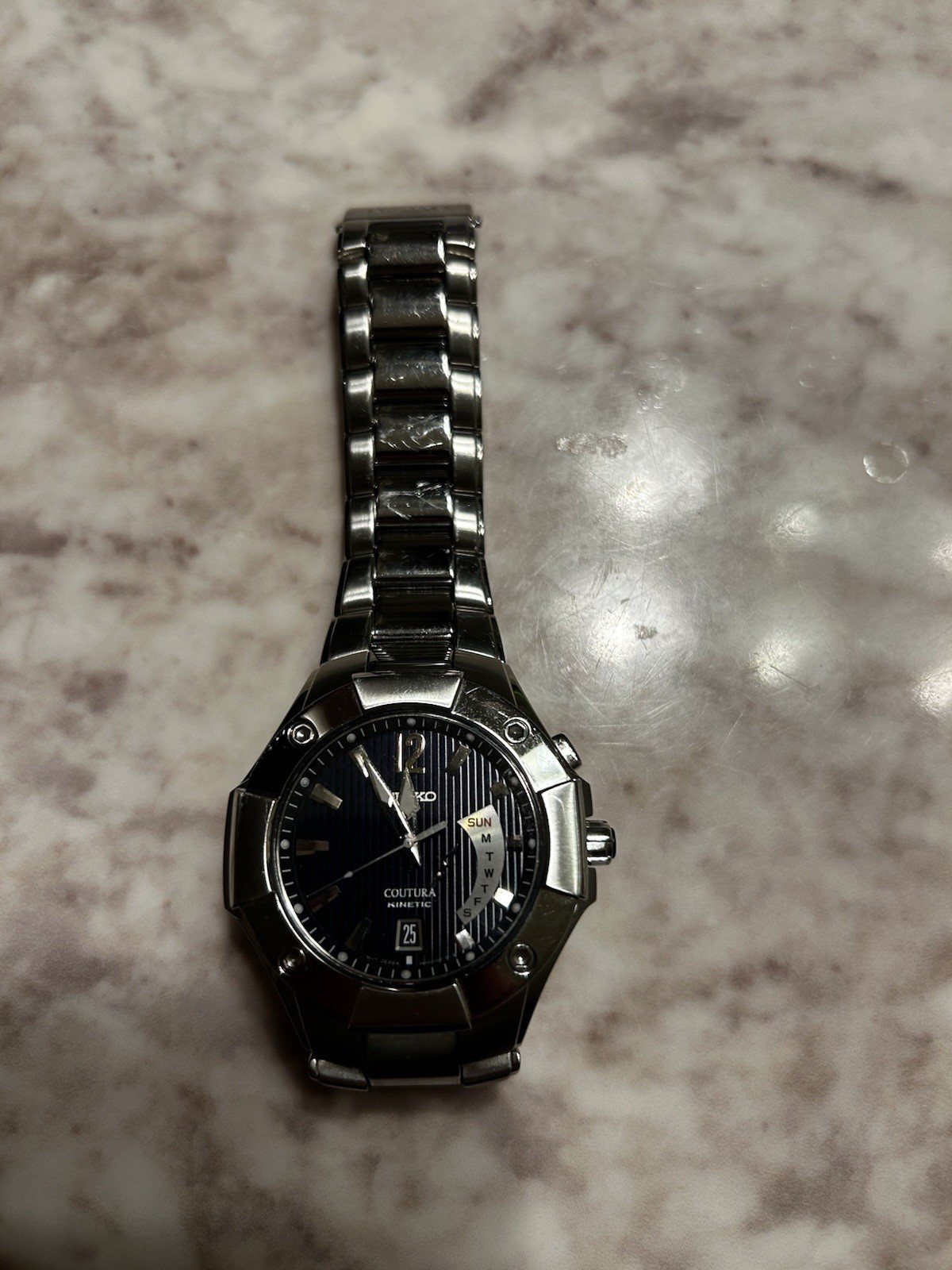 Seiko Coutura Kinetic Steel Wristwatch