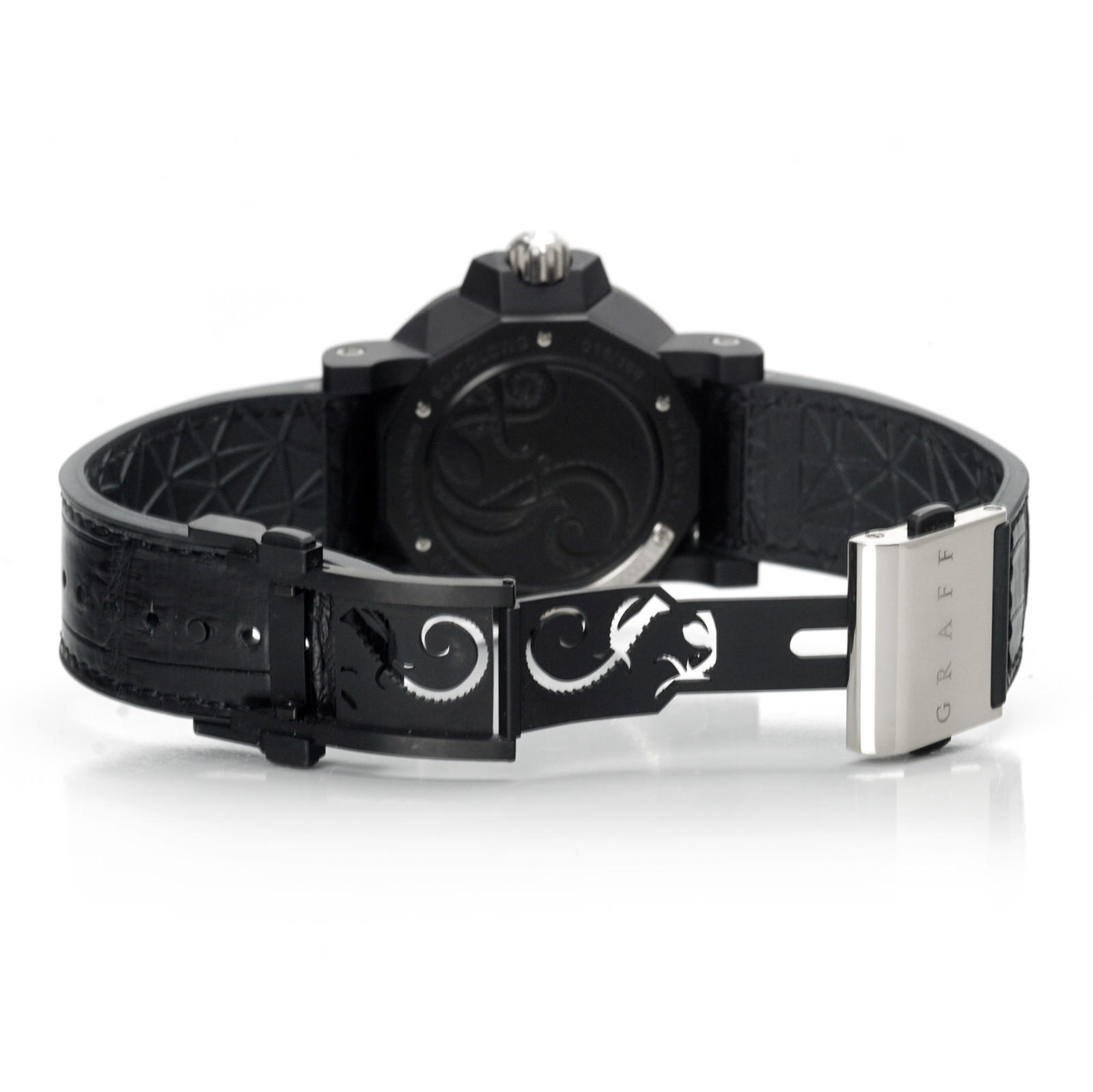 Graff Scubagraff Date Diver SG47DLCWGB White Gold Black DLC Titanium Wristwatch