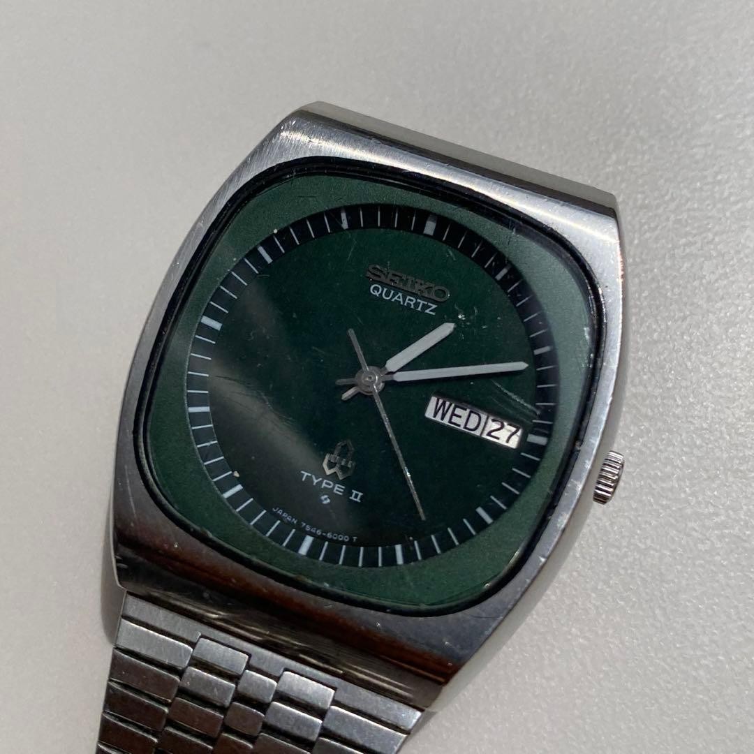 Seiko Type2 7546-6000 Quartz Watch Vintage 36mm Men’s