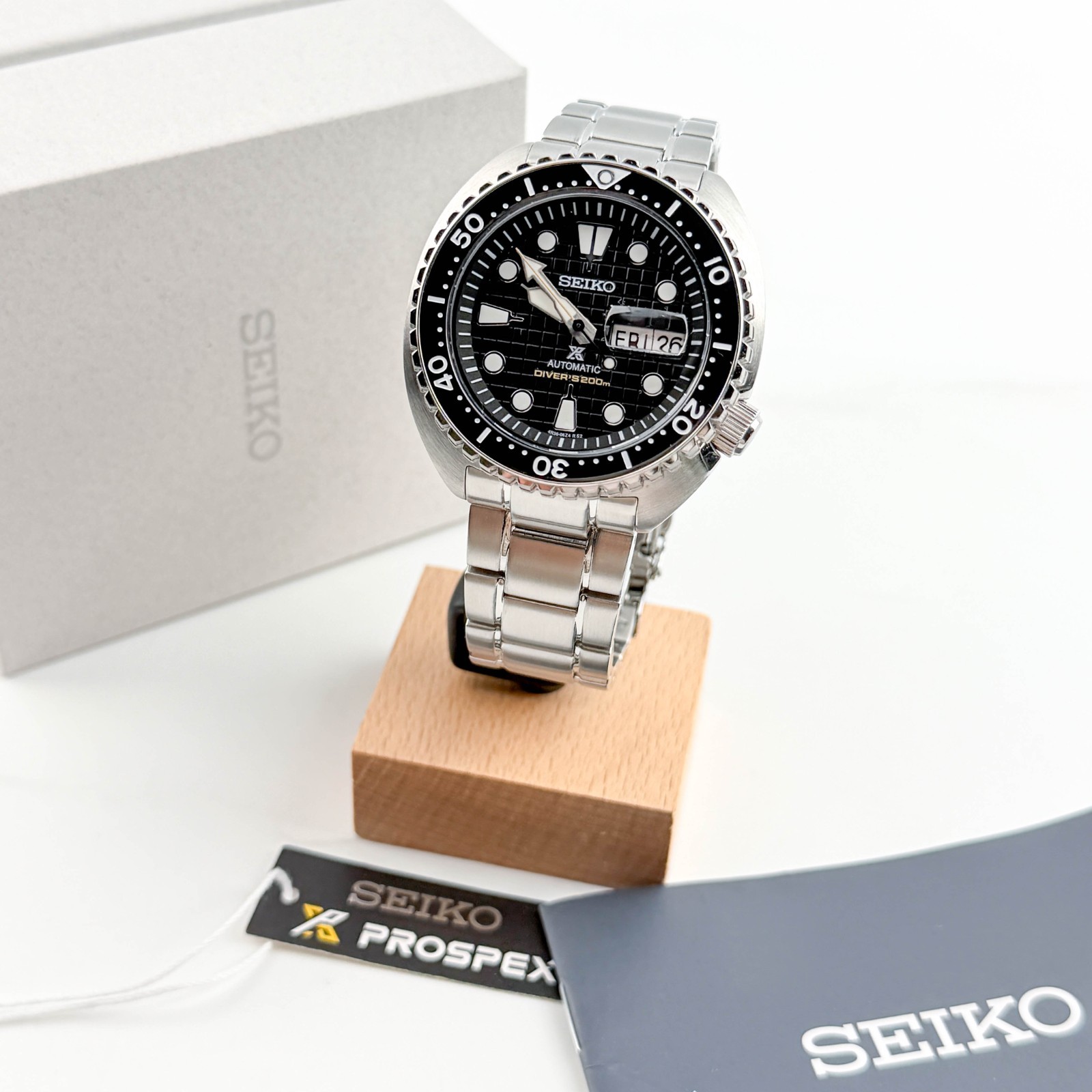 Seiko SRPE03 King Turtle Prospex Automatic Dive Men’s Watch w Black Dial 38.5mm