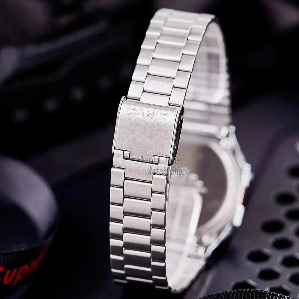F-91W-1 Men’s 2025 Digital Silver Steel Watch Classic Alarm Light Waterproof