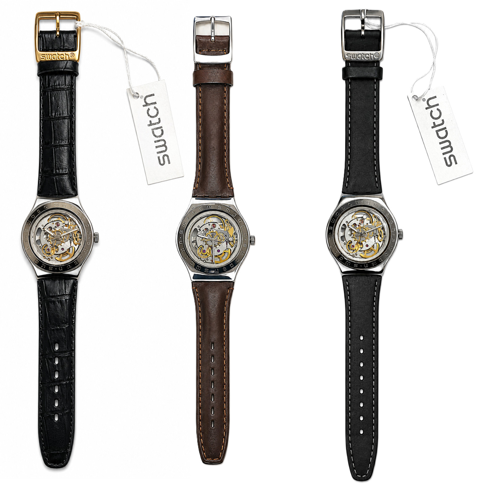 Swatch IRONY Body and Soul YAS100-GS3 SE Unisex Wristwatch with 3 Swatch Straps