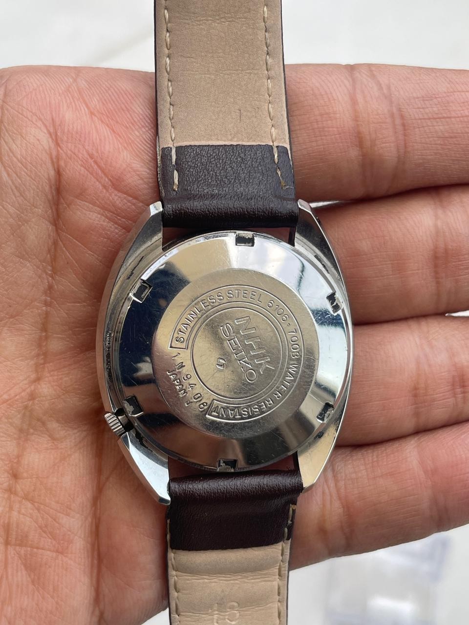 Seiko 5 Actus 6106-7003 Sunburst Silver Dial SS 23 Jewels Day Date Runs Great