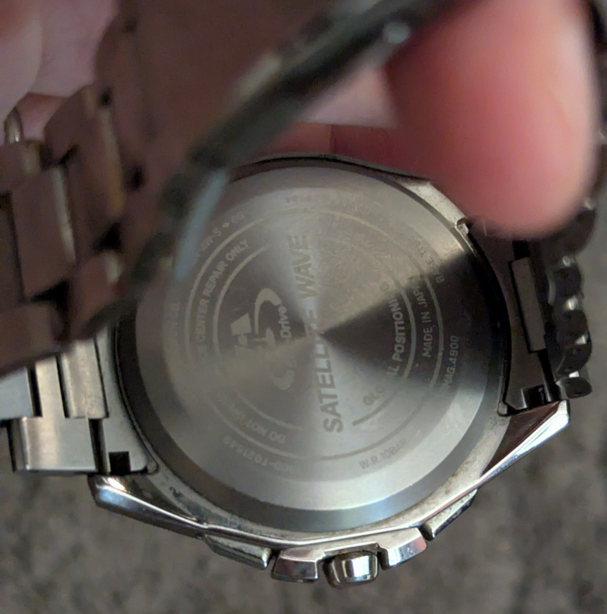 Satellite Wave F900 Silver Tone Titanium Water Resistant Watch