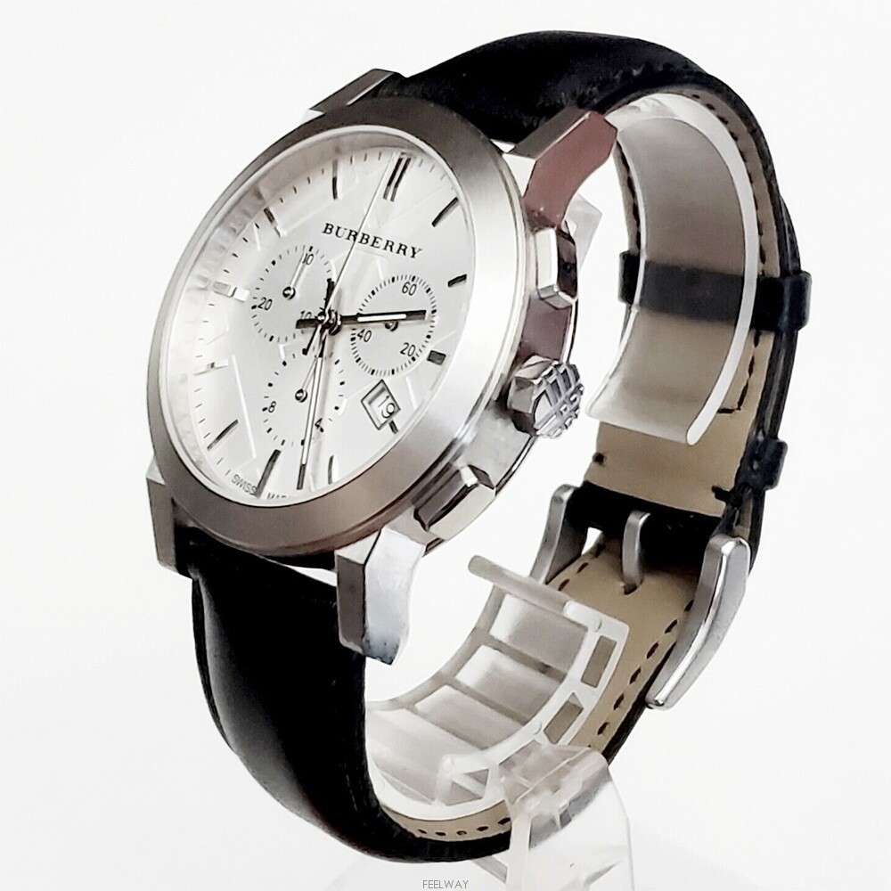 NEW GENUINE MEN’S BURBERRY BU9355 THE CITY BLACK CHRONO WATCH – 2 Y.WARRANTY