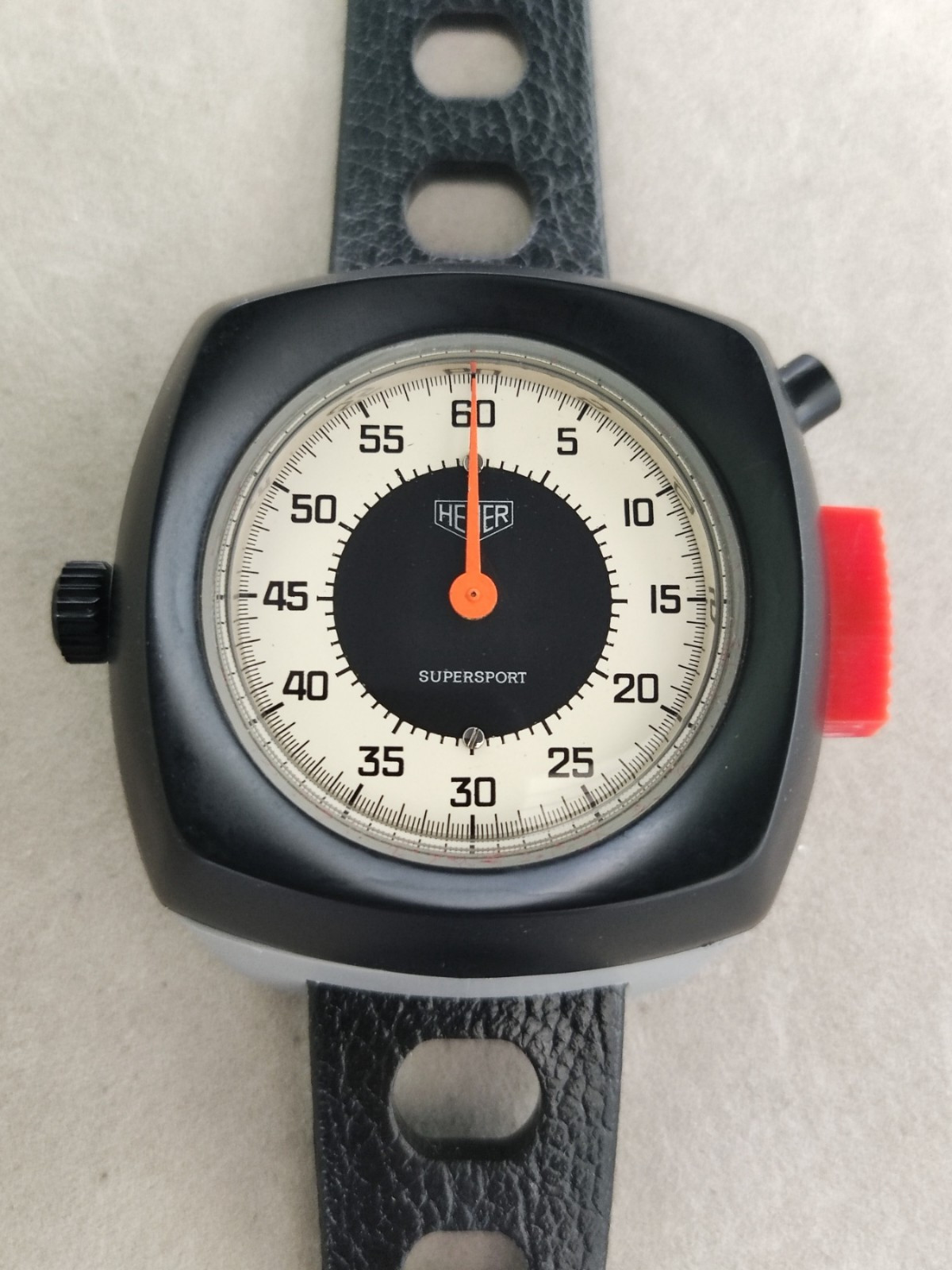 Vintage Heuer Supersport 775.901 Wrist Stopwatch NOS, 22mm Genuine Tropic Sport