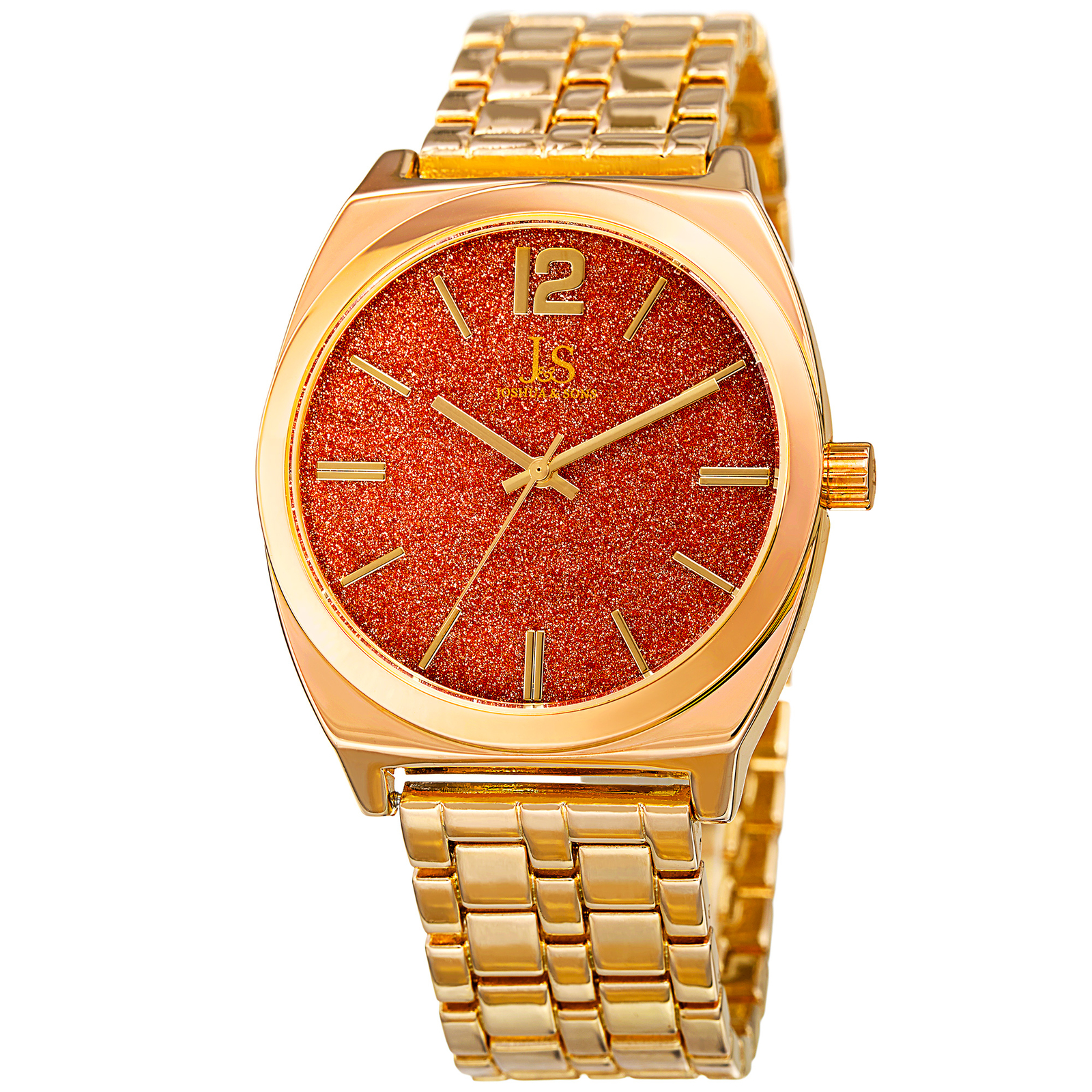 Men’s Joshua & Sons JX122YG Quartz Movement Genuine Stone Dial Bracelet Watch
