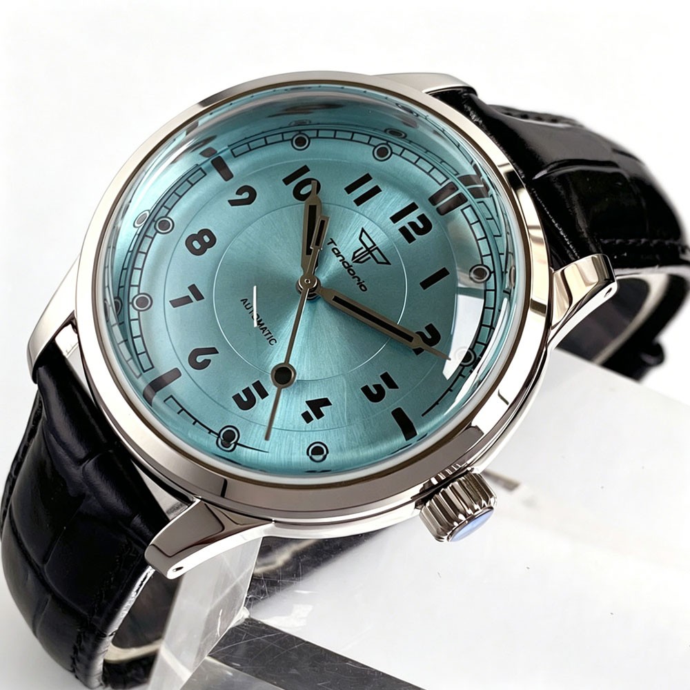 Tandorio 40mm NH35 2824 Automatic 200M Dive Watch Men Sunburst Blue Purple Dial