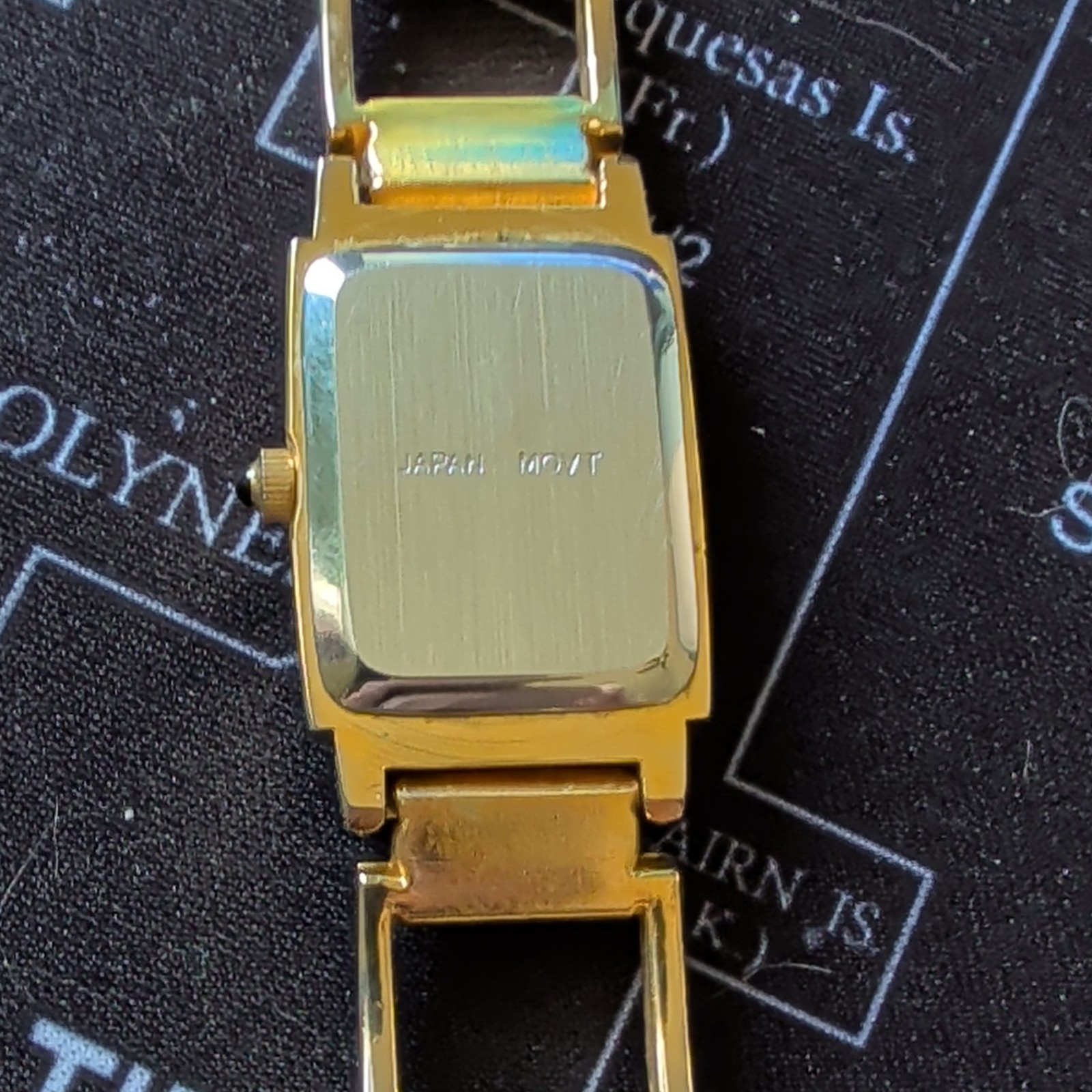 Giorgio Beverly Hills Women’s Quartz Rectangle Dress Watch Gold Bracelet