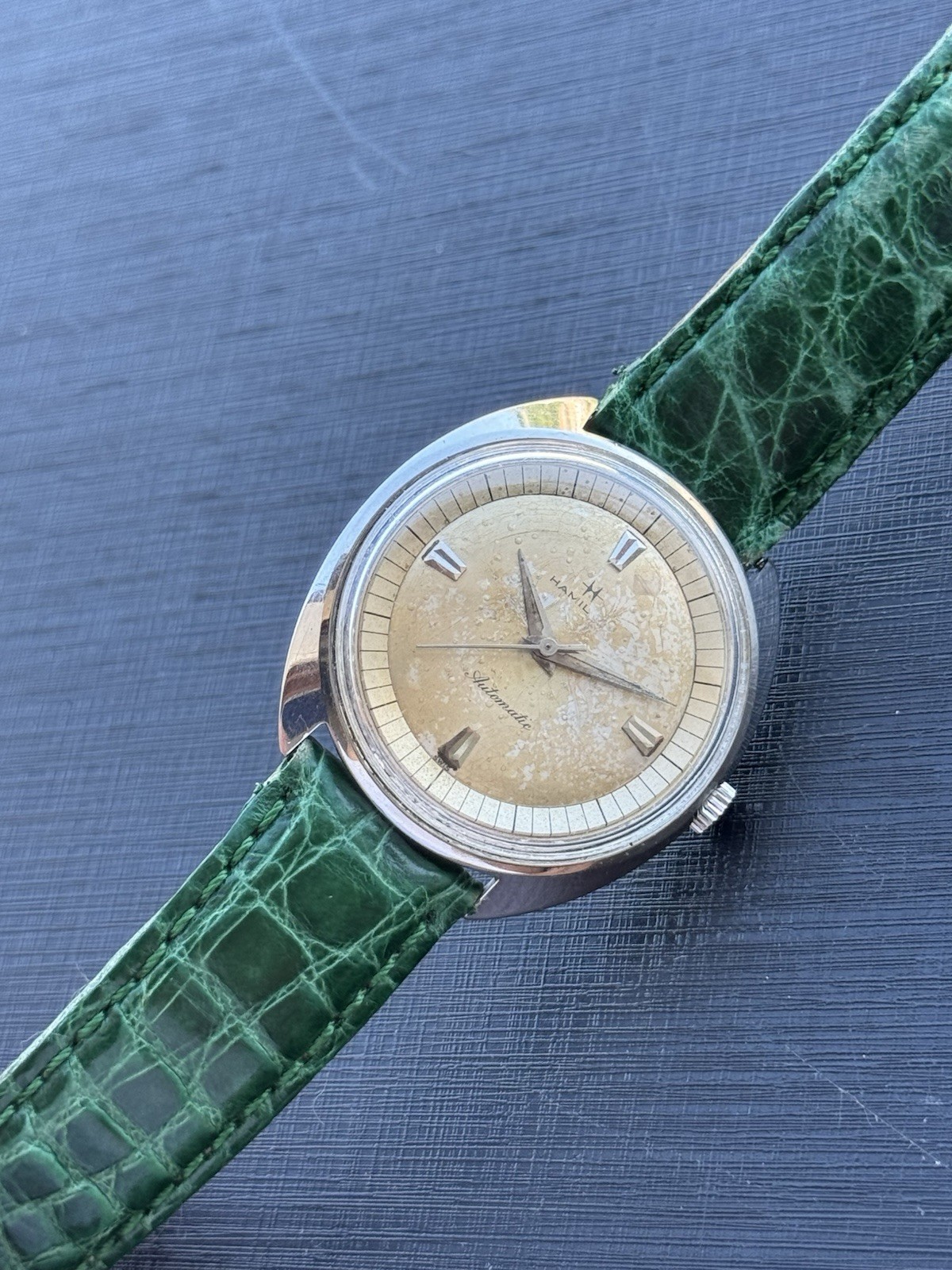Vintage Hamilton 4000-3 Automatic Eta 2451 Mens 35.5mm Swiss Made Years 1960
