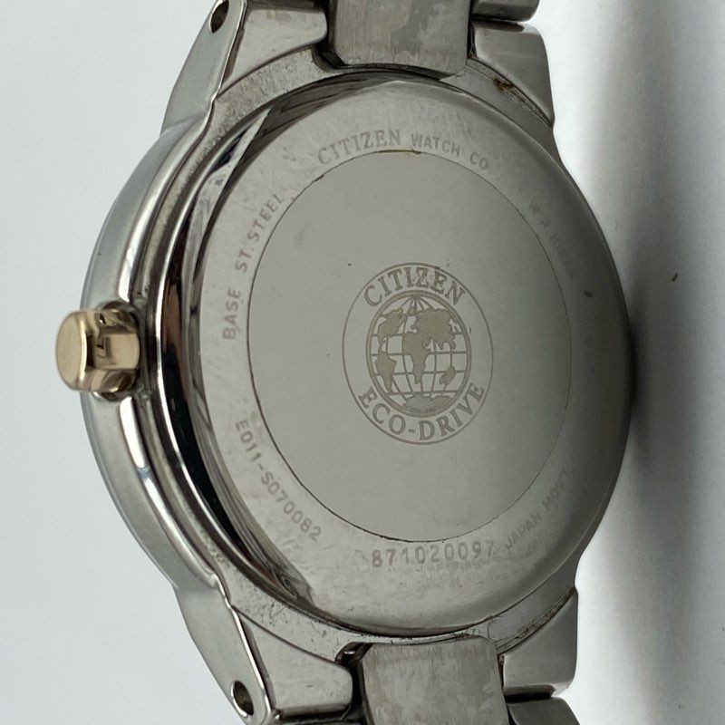 Citizen Eco-Drive Women’s Two-Tone Watch Mother of Pearl Dial WR100 E011-S070082
