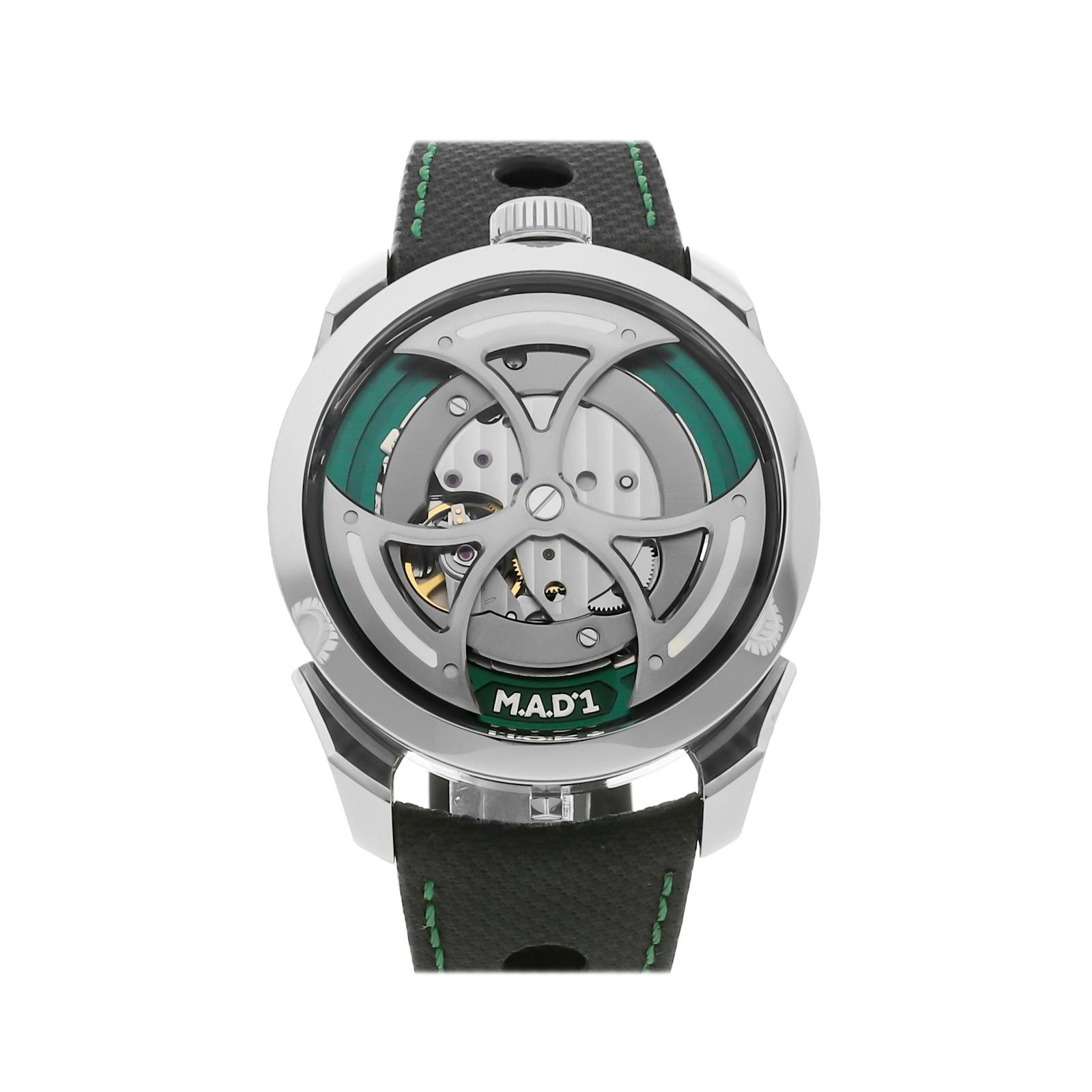 M.A.D.1 Edition 1 Green by MB&F Steel Auto Watch 42mm Strap M.A.D.1 GREEN