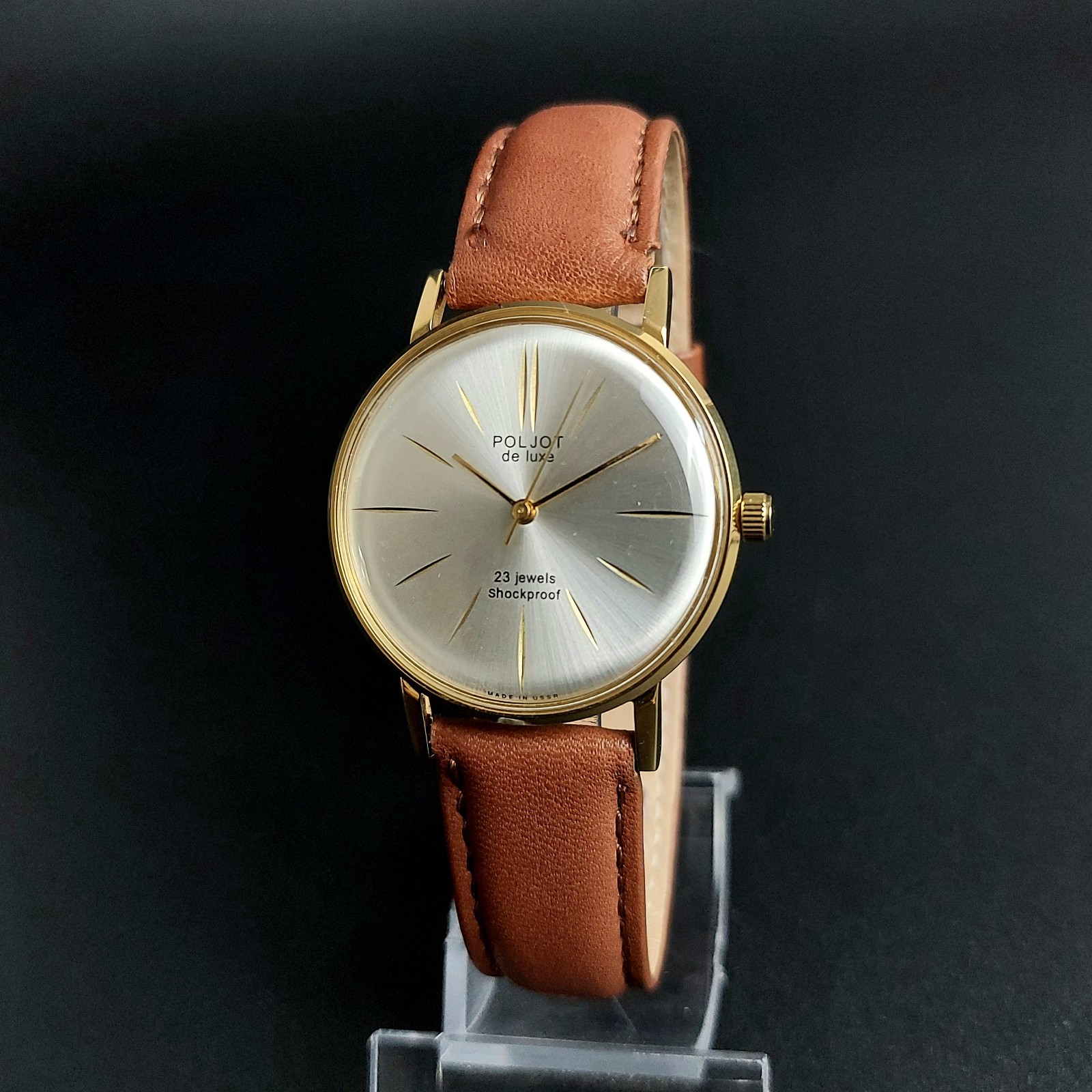 NOS Poljot De LUXE Ultra Slim 23 Jewels 2209 Soviet Vintage Men’s Wristwatch